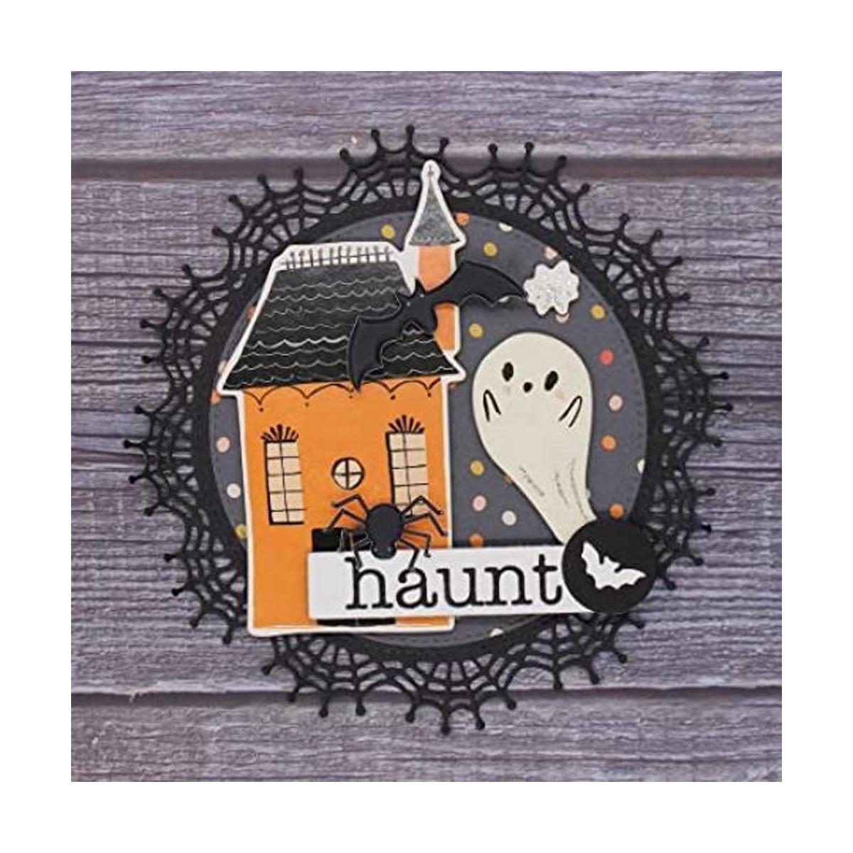 KSCRAFT Spiderweb Doily Plantillas de troqueles de corte