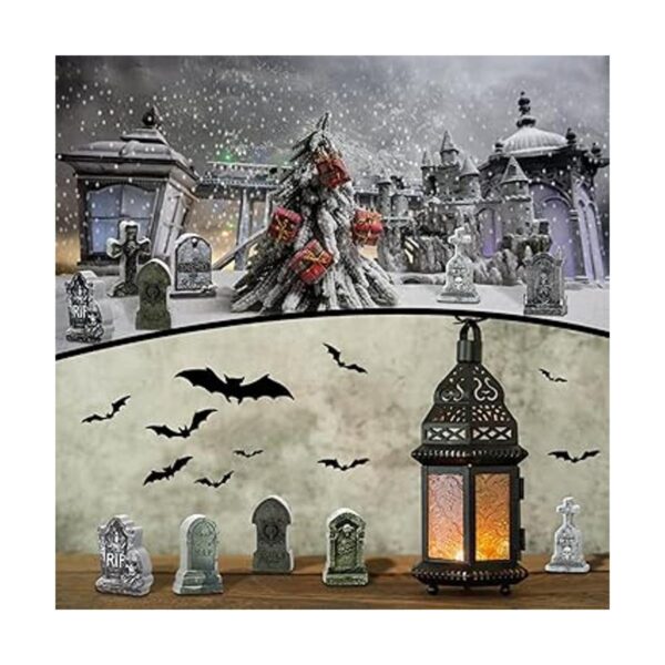 9 piezas de lápidas en miniatura de Halloween mini_6