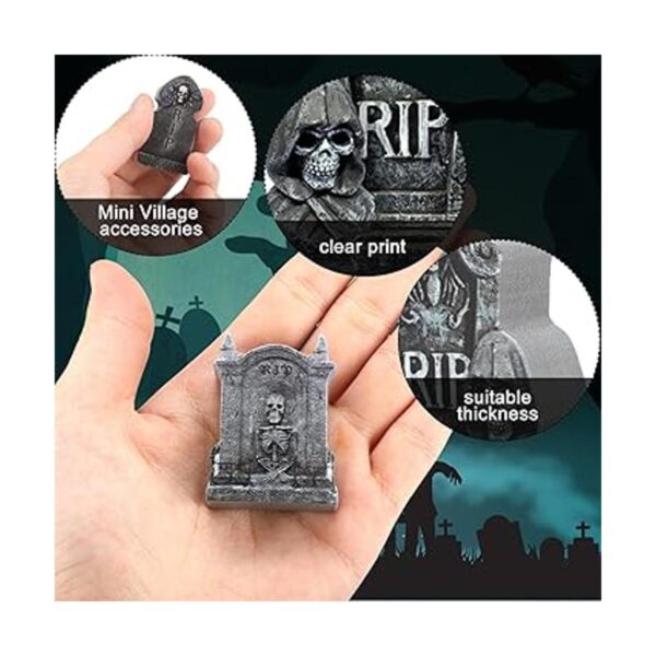 9 piezas de lápidas en miniatura de Halloween mini_3
