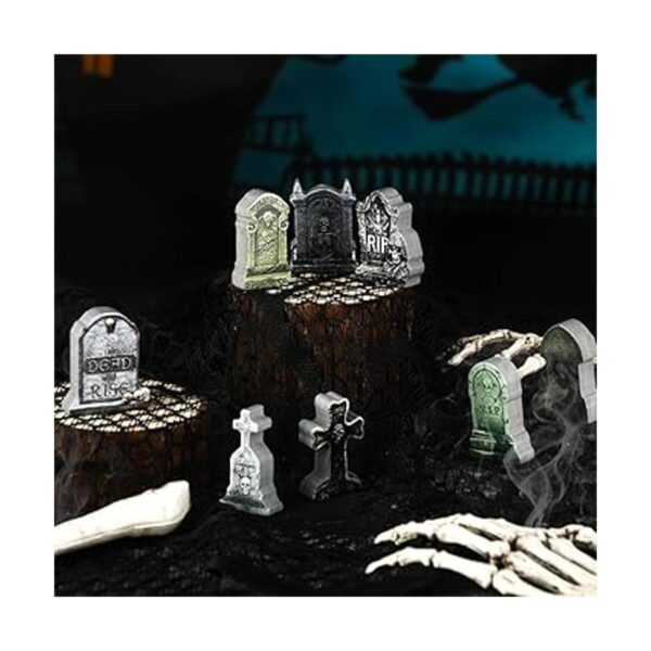 9 piezas de lápidas en miniatura de Halloween mini_4
