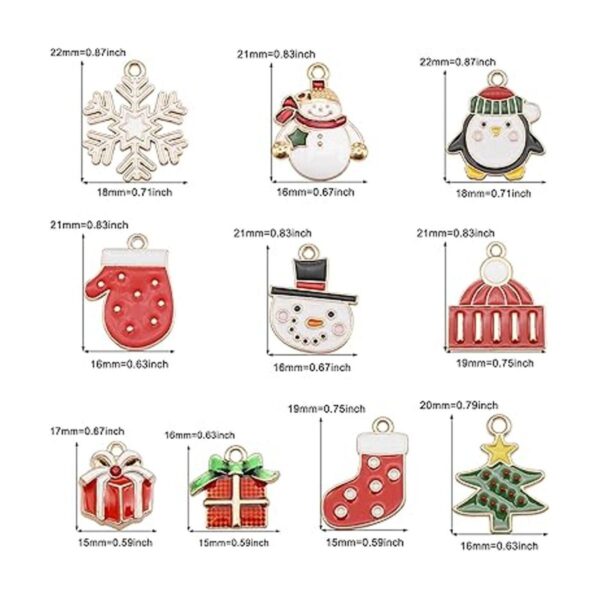 Julie Wang 50 dijes de Navidad esmaltados para joyas