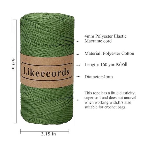 Likeecords Cordón de macramé trenzado de poliéster de_2