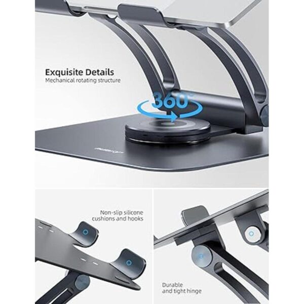 Nulaxy Soporte ajustable para laptop con base giratoria_2
