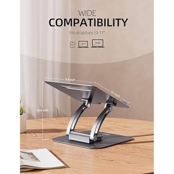 Nulaxy Soporte ajustable para laptop con base giratoria_4