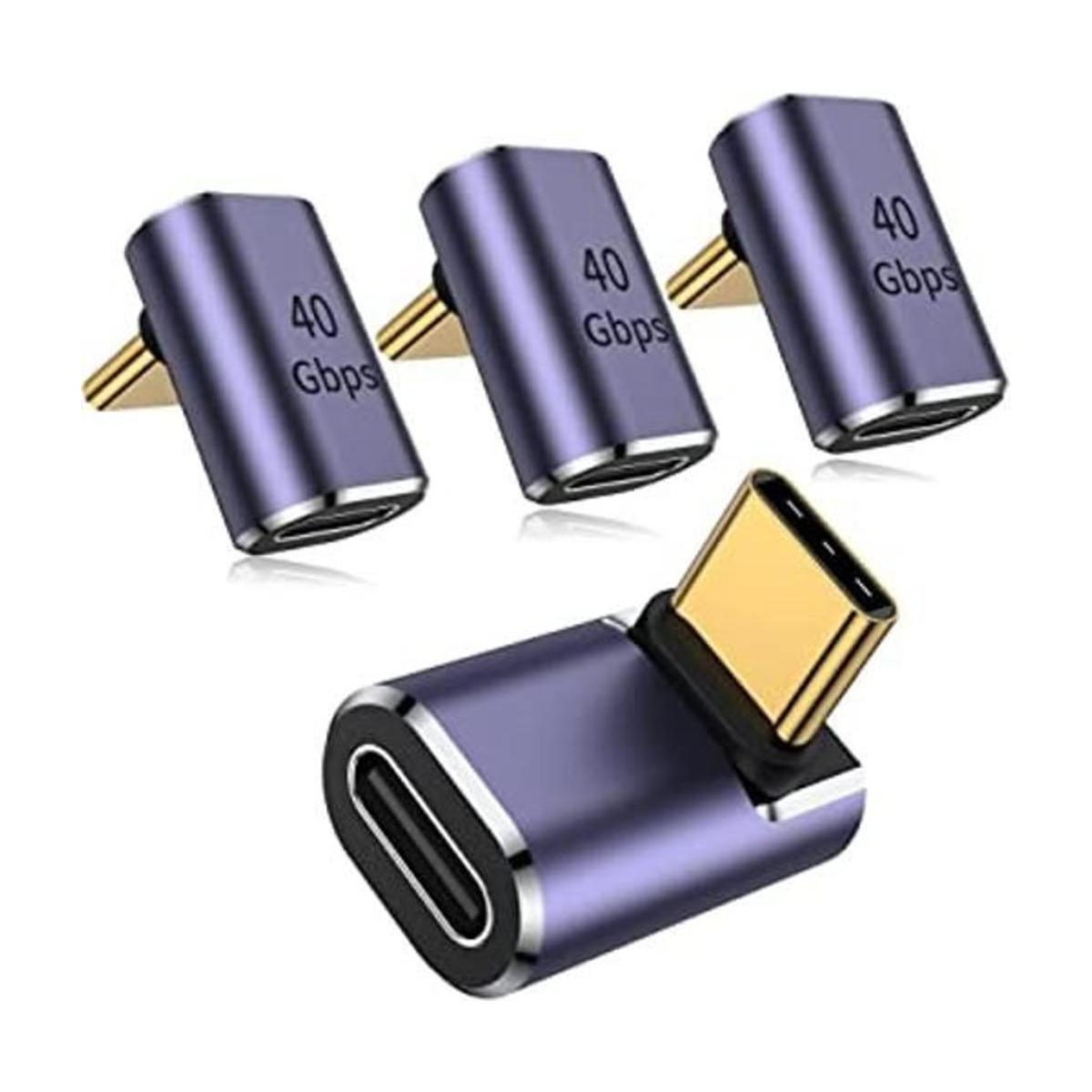 AuviPal Adaptador de ángulo recto USB C macho a USB C