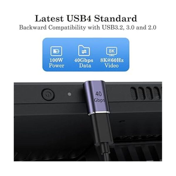 AuviPal Adaptador de ángulo recto USB C macho a USB C_4