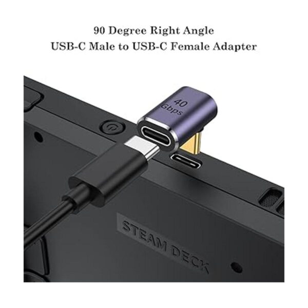 AuviPal Adaptador de ángulo recto USB C macho a USB C_2