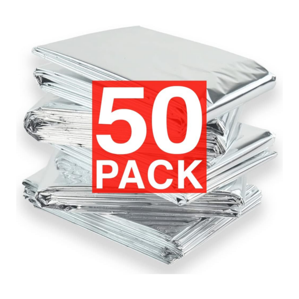 Paquete de 50 mantas de emergencia Mantas de Mylar_1