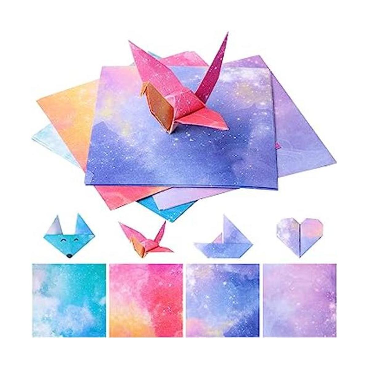 NHBTYKL Kit de 400 hojas de papel de origami cuadrado de