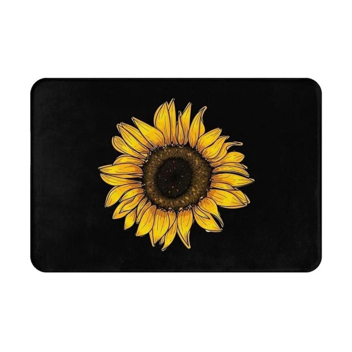 Alfombra de baño de girasol accesorios de decoración de