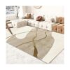 FINOREN Artistic Abstract Area Rug.Brown4x6 Suitable_1