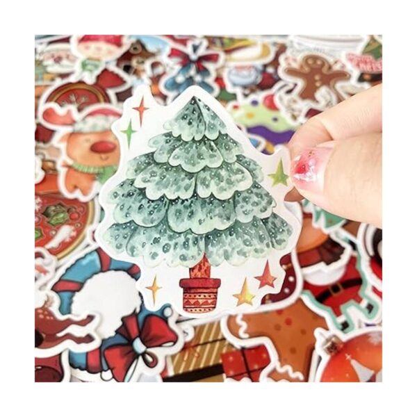 AOWDIAO 200 calcomanías de vinilo lindas de Feliz Navidad_4