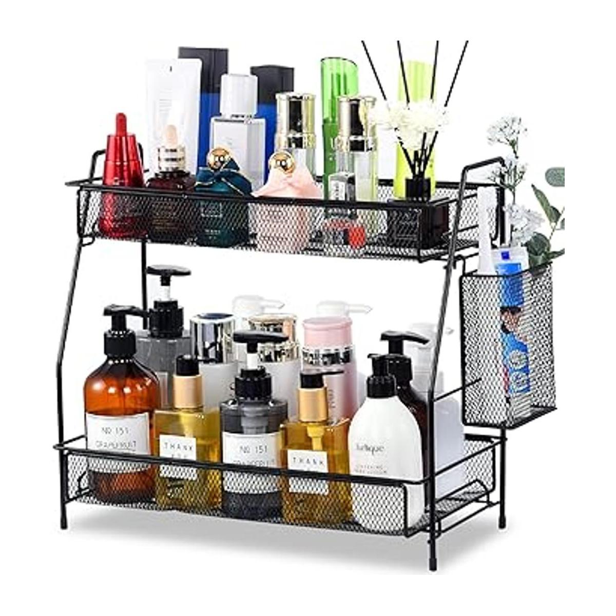 Organizador grande de encimera para encimera de baño
