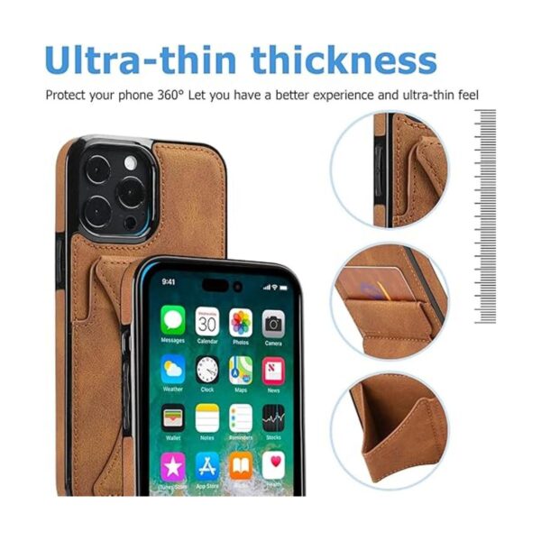 Felico Funda tipo cartera compatible con iPhone 14 Pro_5