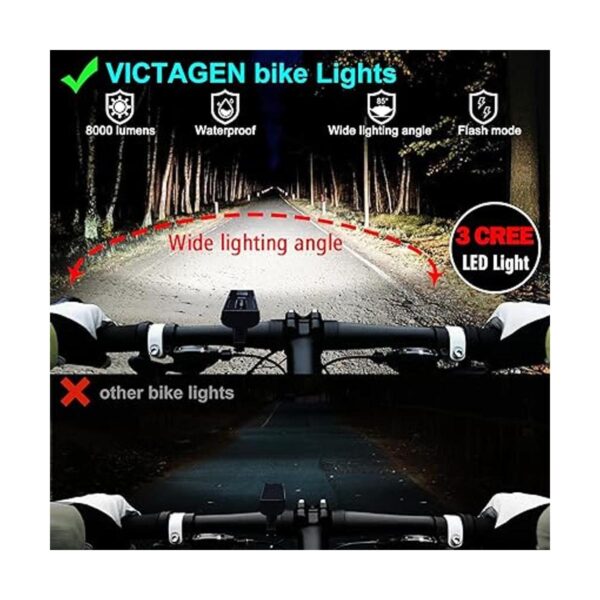 Victagen Bike Lights 8000 Lumen Bike Lights for Night_3