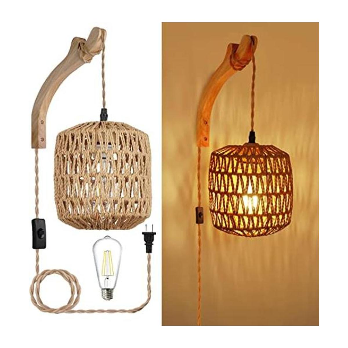 Lámpara de pared con enchufe Frideko