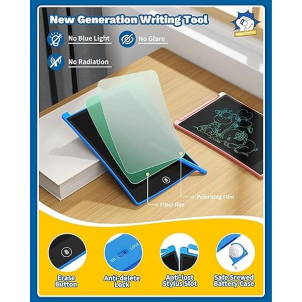 TEKFUN Juguetes para niños 2 tabletas de escritura LCD