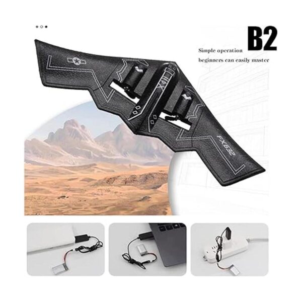 Eayaele Foam B2 Spirit Bomber RC Plane 2 CH Remote_4