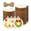 Spiareal 200 piezas de adornos de madera de Navidad de 3.5