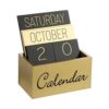 Escritorio de madera vintage calendario perpetuo bloques_1