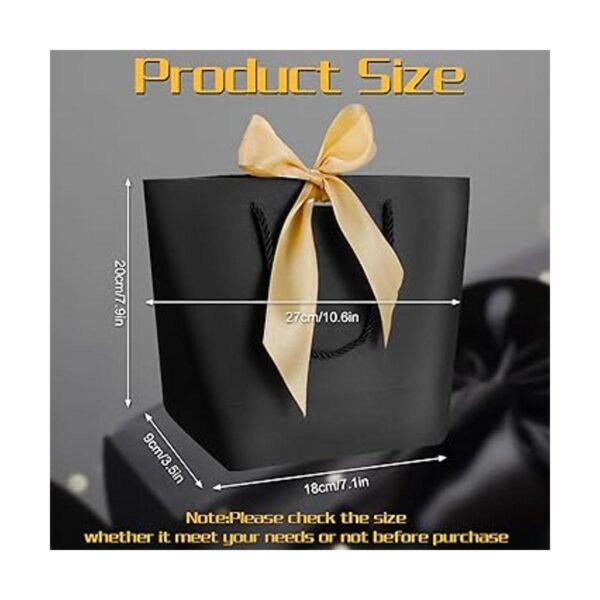 Paquete de 36 bolsas de regalo negras con asas bolsas de