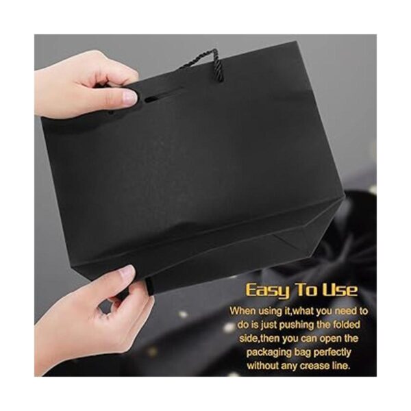 Paquete de 36 bolsas de regalo negras con asas bolsas de