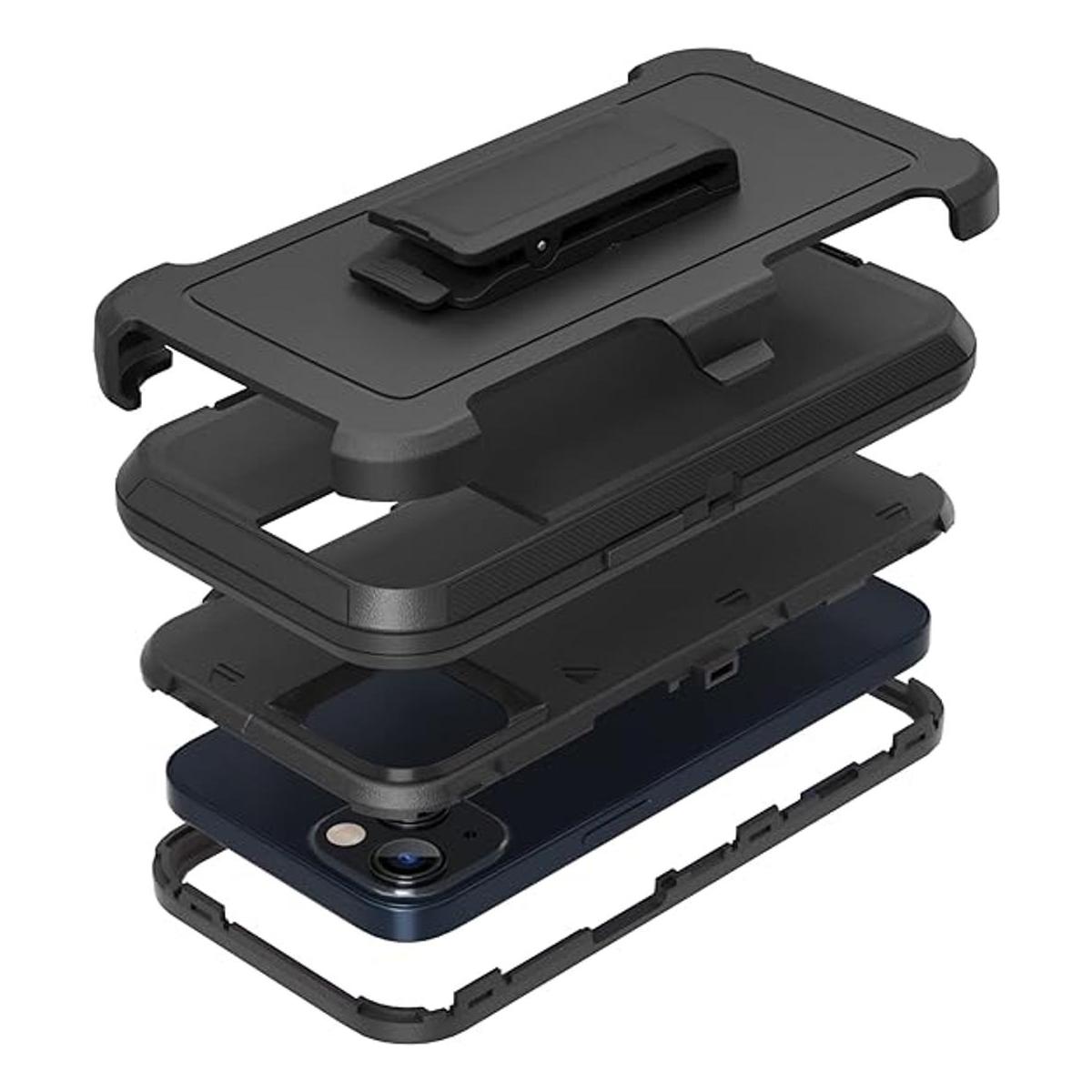 Compatible con iPhone 14 con funda de clip para cinturón