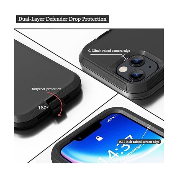 Compatible con iPhone 14 con funda de clip para cinturón_4