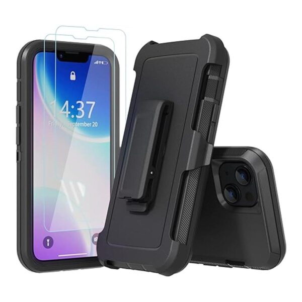 Compatible con iPhone 14 con funda de clip para cinturón_2