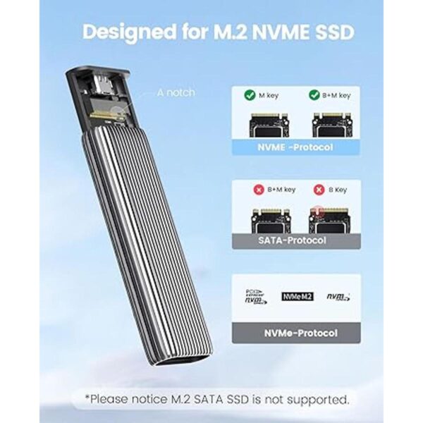 ORICO M.2 NVMe SSD Adaptador de aluminio sin_3