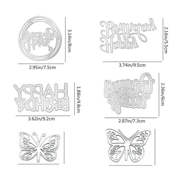 Accfore Juego de 6 troqueles para hacer tarjetas
