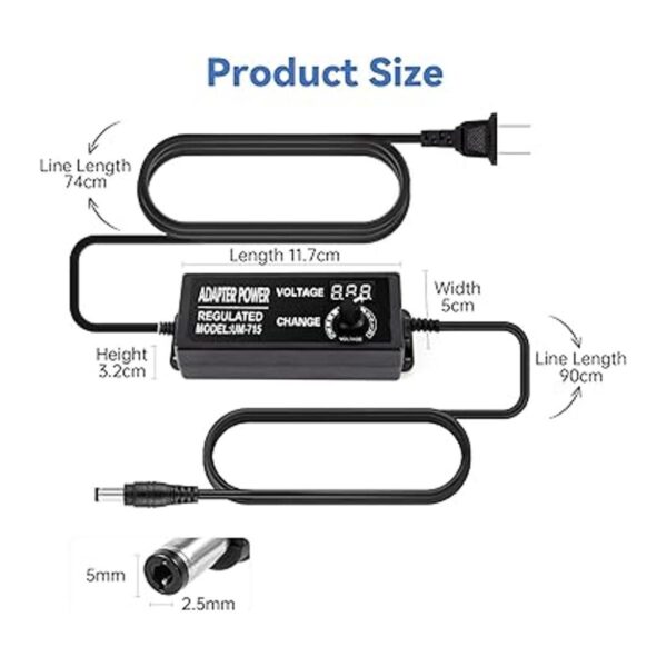 HZHFCB 3V24V 3A 72W Power Supply Adjustable DC from 3V to_3