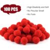 TUPARKA 100 pompones rojos de 1 pulgada para manualidades
