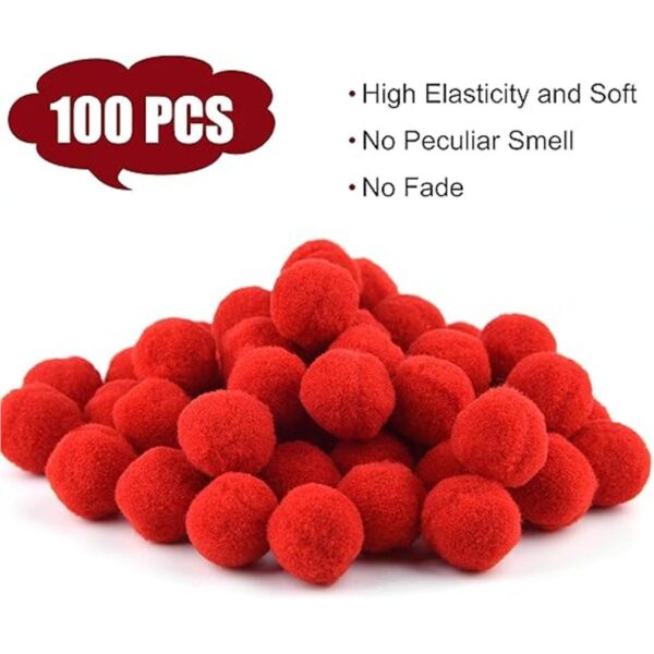 TUPARKA 100 pompones rojos de 1 pulgada para manualidades