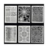 TIAMECH 6 plantillas de textura de mosaico para pintar