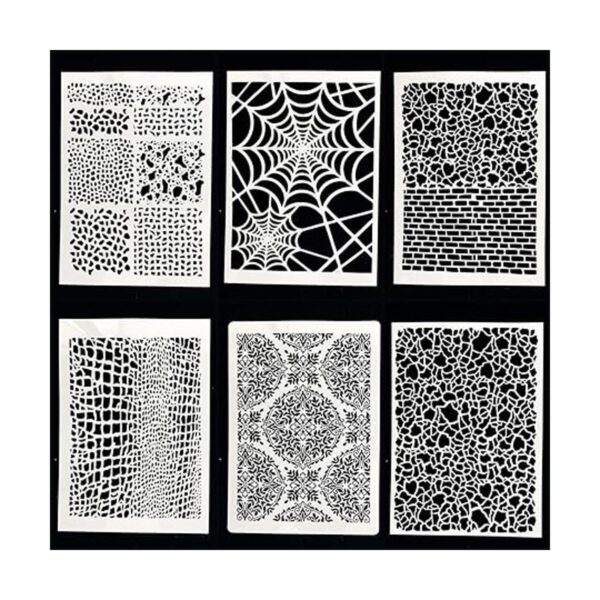TIAMECH 6 plantillas de textura de mosaico para pintar