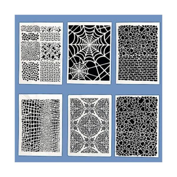 TIAMECH 6 plantillas de textura de mosaico para pintar