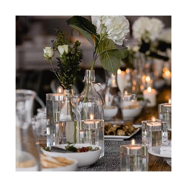 Clear Candle Holders for Table Centerpiece for Dining Room_5