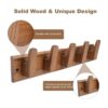 Perchero de madera para pared con 5 ganchos perchero de