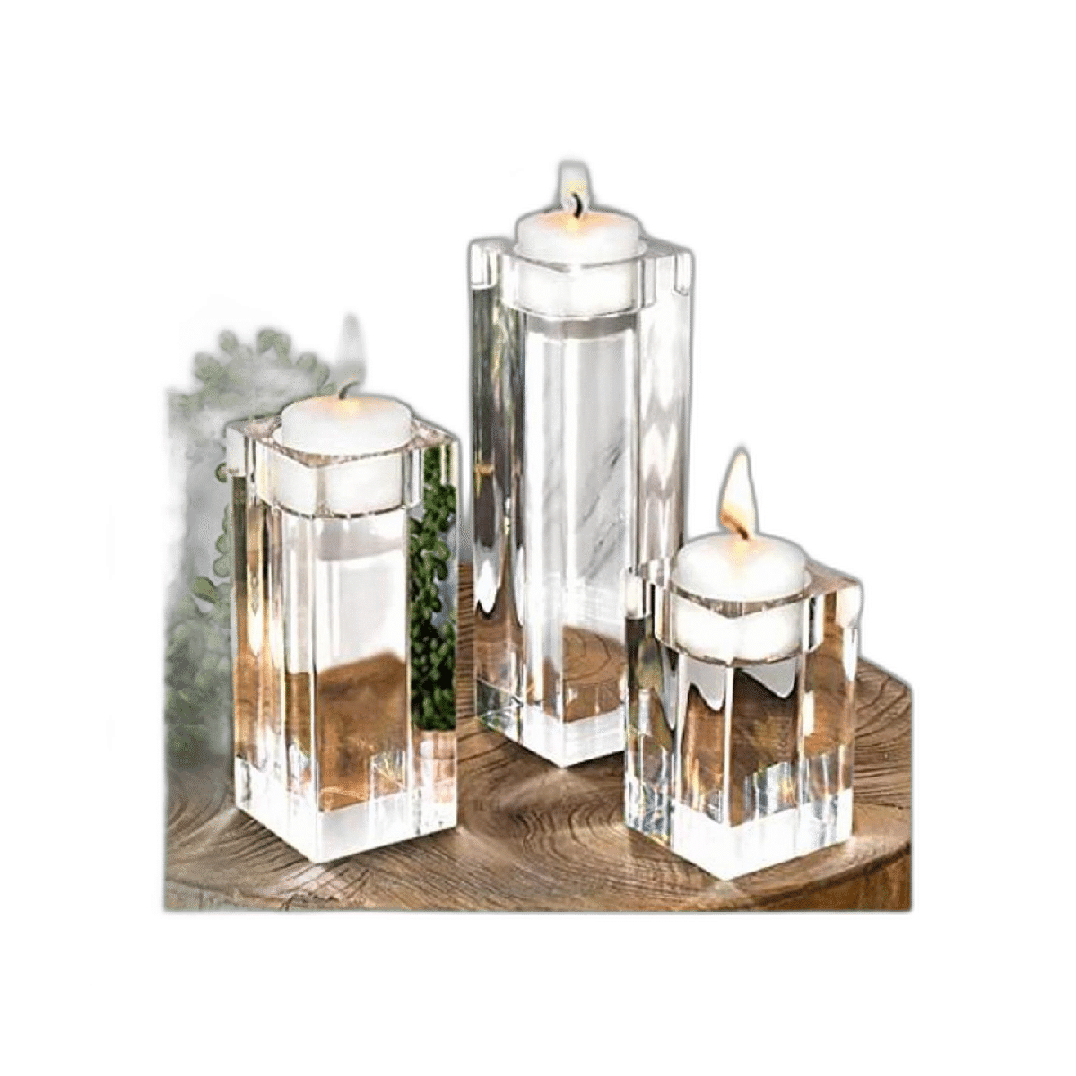 Clear Candle Holders for Table Centerpiece for Dining Room