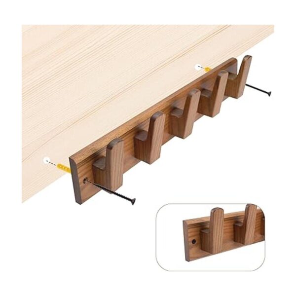 Perchero de madera para pared con 5 ganchos perchero de