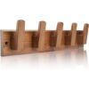 Perchero de madera para pared con 5 ganchos perchero de