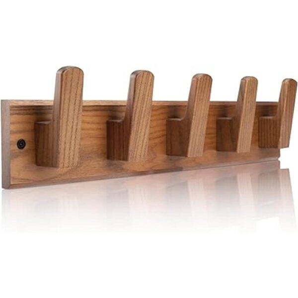 Perchero de madera para pared con 5 ganchos perchero de
