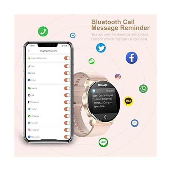 Lefitus Reloj inteligente con Bluetooth para hacer y_2