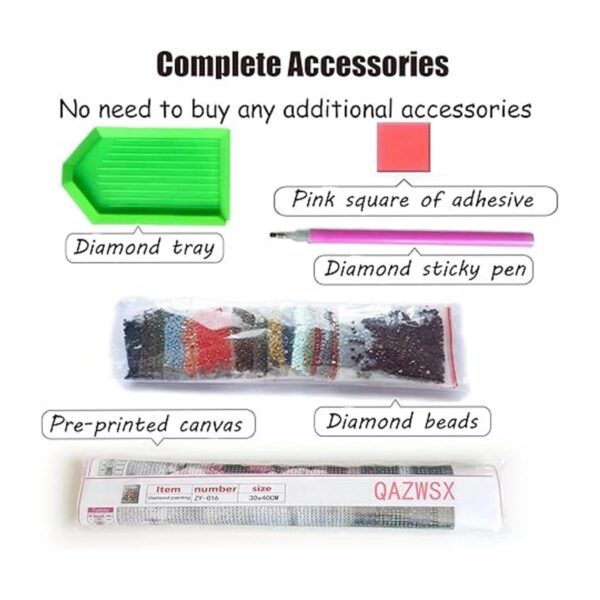 QAZWSX Kits de pintura de diamantes para perros 5D