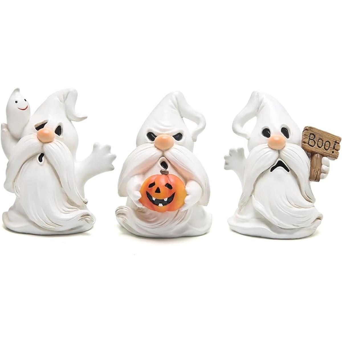 Hodao 3 piezas de gnomos de Halloween para interiores en