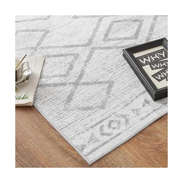 JINCHAN Area Rug 2x3 Entryway Grey Modern Rug Kitchen Low