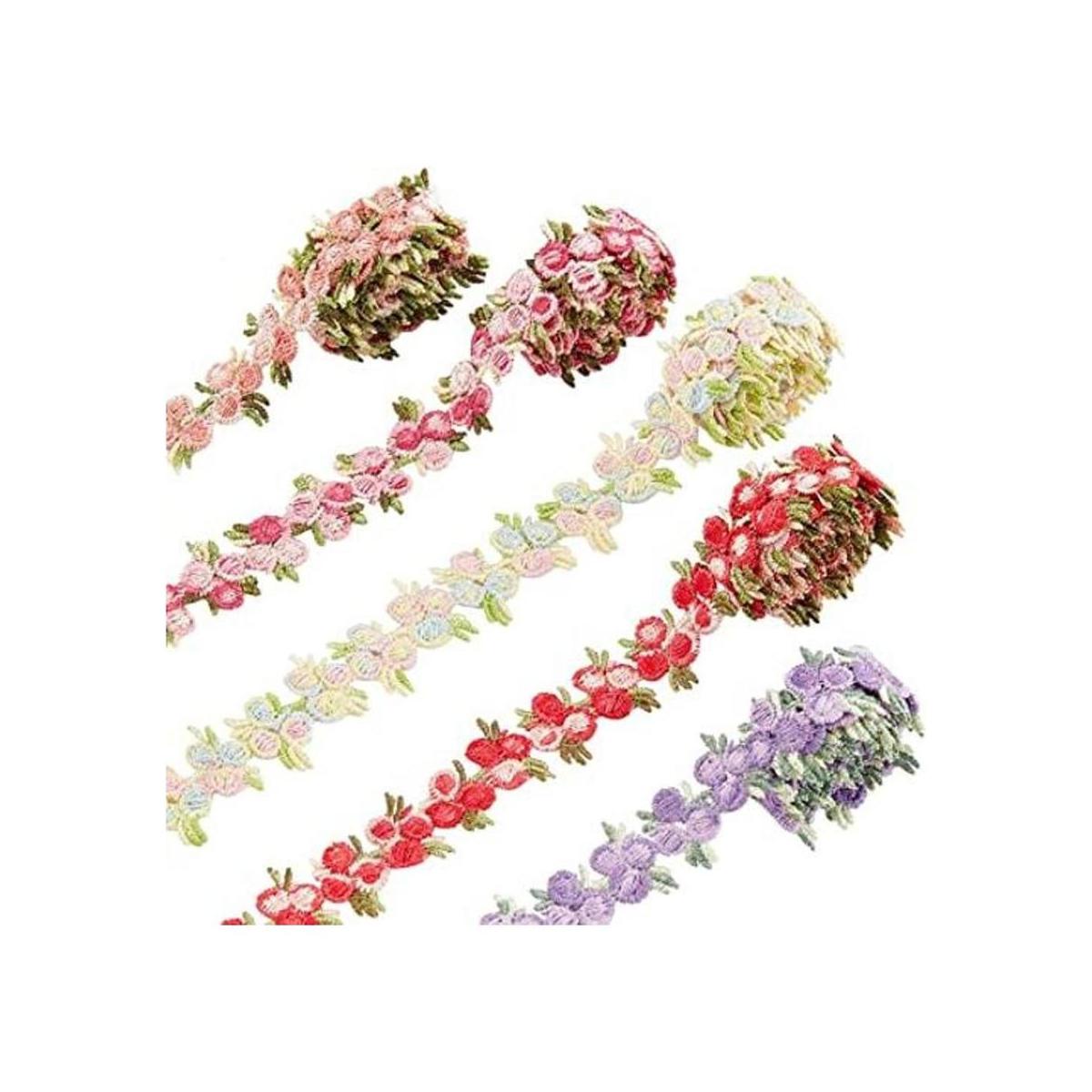 GORGECRAFT Cinta floral de 5 colores para decorar vestidos
