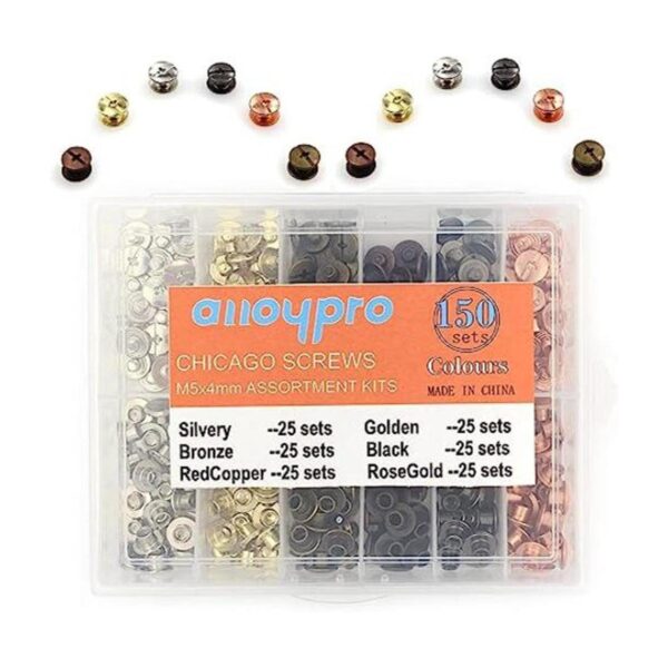 Alloypro Juego de 150 tornillos Chicago kit surtido de 6_1