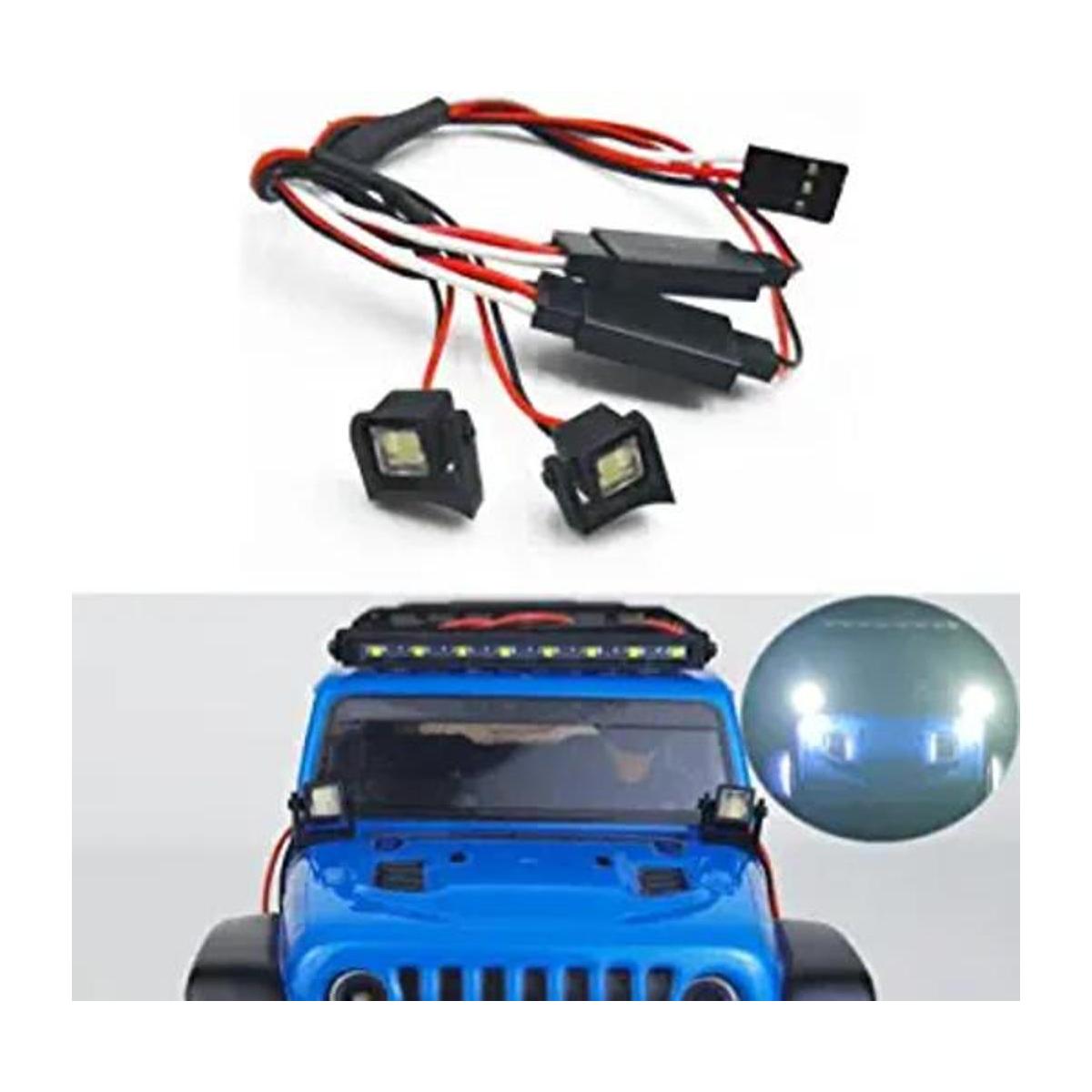 Luces delanteras de coche RC de 124 luces LED blancas
